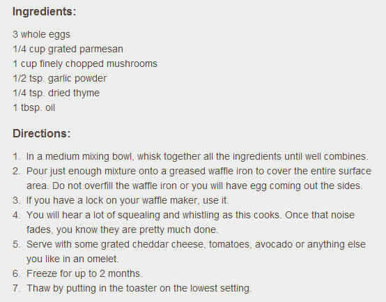 Healthy Recipes: Waffle Iron Omelets